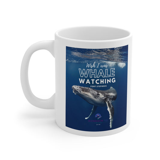 Mug | MSTQC Wish I was Whale Watching | Ceramic Coffee Cups, 11oz