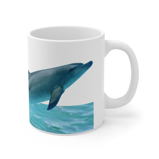 Mug | MSTQC Dolphin | Ceramic Coffee Cups, 11oz