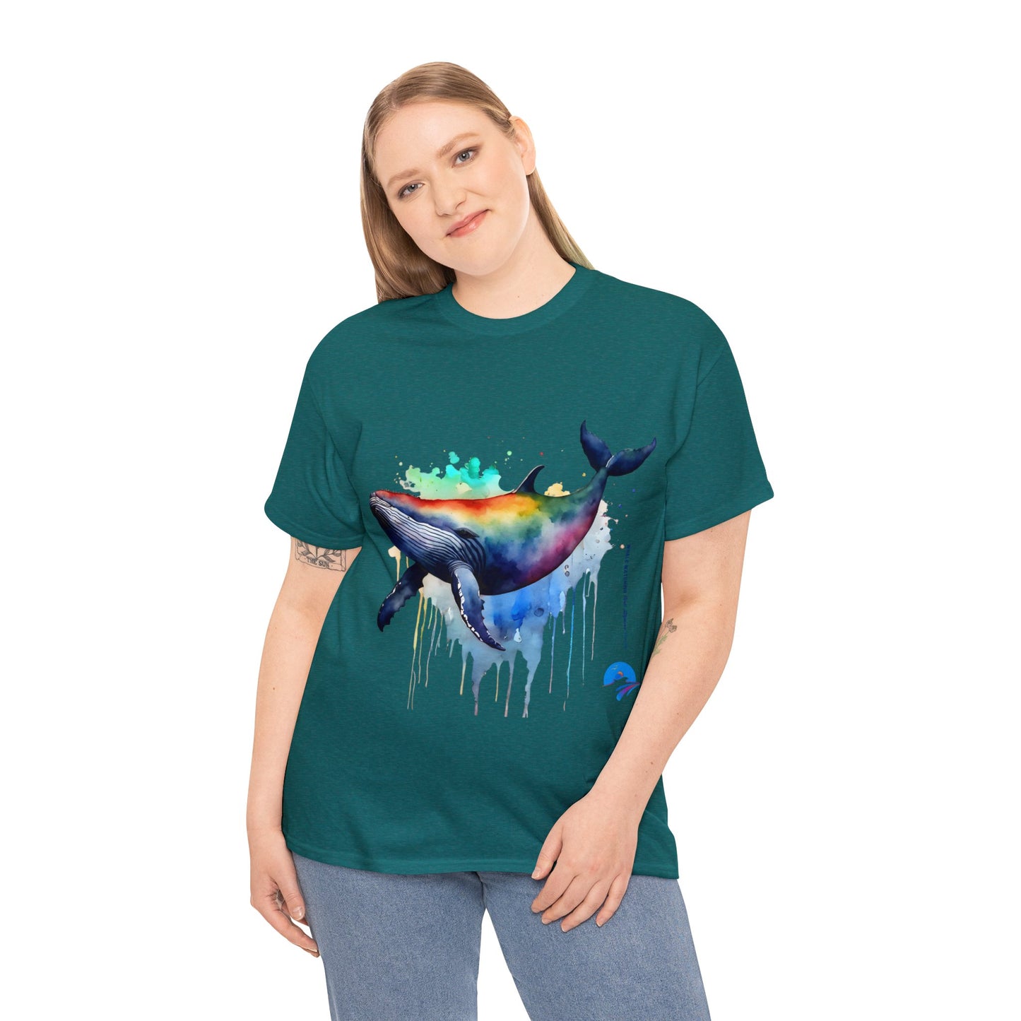 Unisex | Rainbow Dolphin |  Heavy Cotton Tee