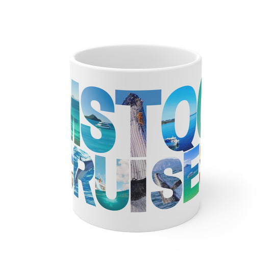 Mug | MSTQC Letter Collage | Ceramic Coffee Cups, 11oz