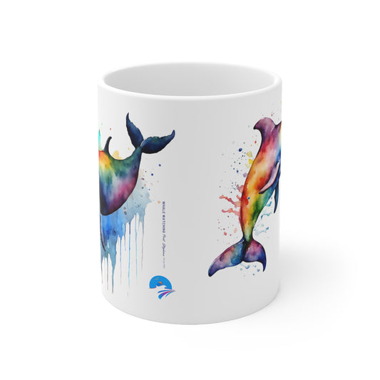 Mug | MSTQC Rainbow Sea Animals | Ceramic Coffee Cups, 11oz